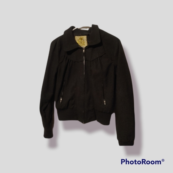 Wet Seal Jackets & Blazers - Dark Gray Wet Seal tweed style wool jacket